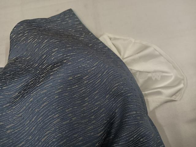平和屋着物●お召 流水文 正絹 逸品 AABK0167ph
