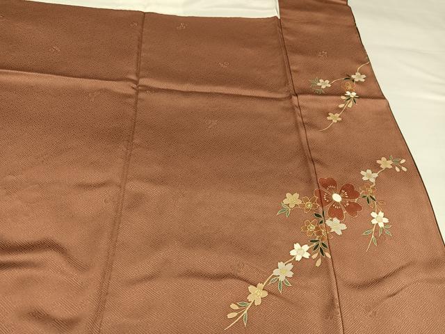 平和屋着物●訪問着 駒刺繍 草花文 暈し染め 金彩 ますいわ屋扱い 正絹 逸品 AABK0176ph