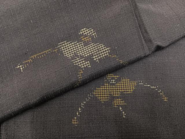 平和屋着物●上質な紬 かかし 正絹 逸品 AABK0203ph