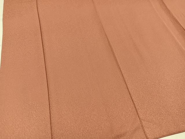 平和屋着物●本草木染作家 瑞鳳 色無地 ときがら茶色 正絹 逸品 AABK0208ph