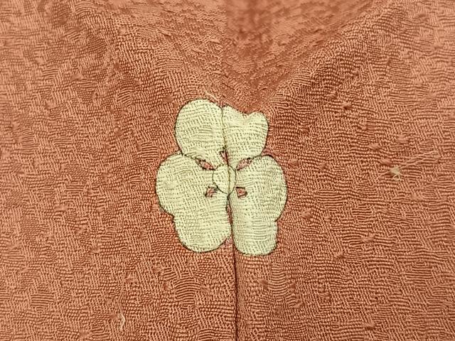 平和屋着物●本草木染作家 瑞鳳 色無地 ときがら茶色 正絹 逸品 AABK0208ph
