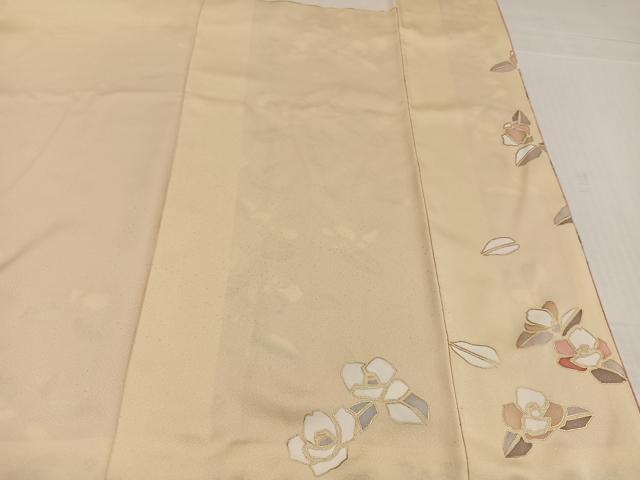 平和屋着物●訪問着 駒刺繍 椿 暈し染め 金彩 正絹 逸品 AABK0210ph
