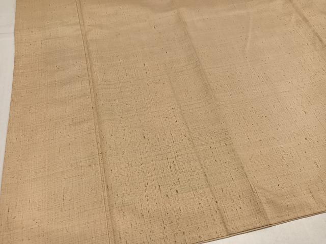 平和屋着物●結城紬 色無地 蜂蜜色 証紙付き 正絹 逸品 AABK0216ph