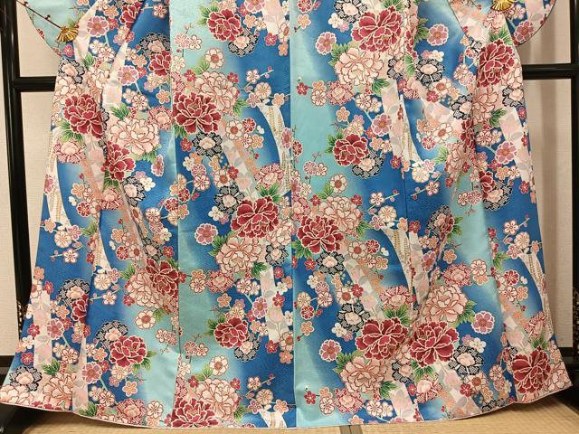 平和屋着物●小振袖 二尺袖 花尽くし 暈し染め 洗える着物 AABK0229ph
