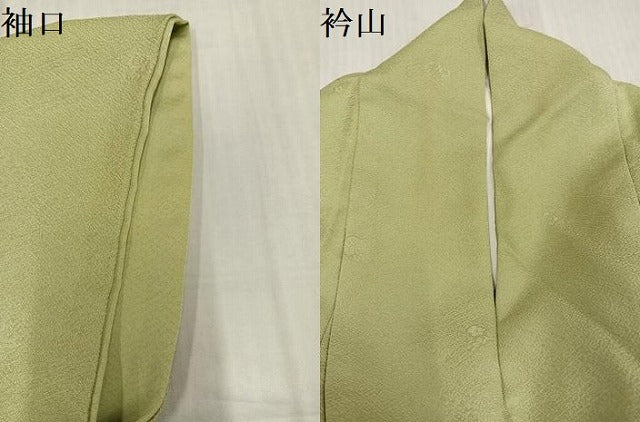 平和屋着物●上質な色無地 花地紋 木蘭色 正絹 逸品 AABK0267ph