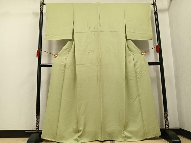 平和屋着物●上質な色無地 花地紋 木蘭色 正絹 逸品 AABK0267ph