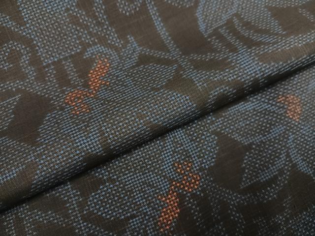 平和屋着物●本場大島紬 7マルキ 更紗唐草文 正絹 逸品 未使用 AABK0300ph