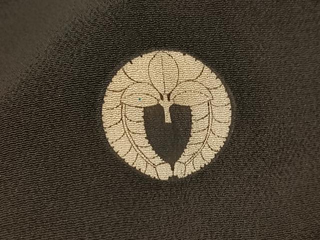 平和屋本店●アンティーク 大正ロマン 振袖 刺繍 鳳凰草花文 暈し染め 黒地 金彩 正絹 逸品 AABK0309ph