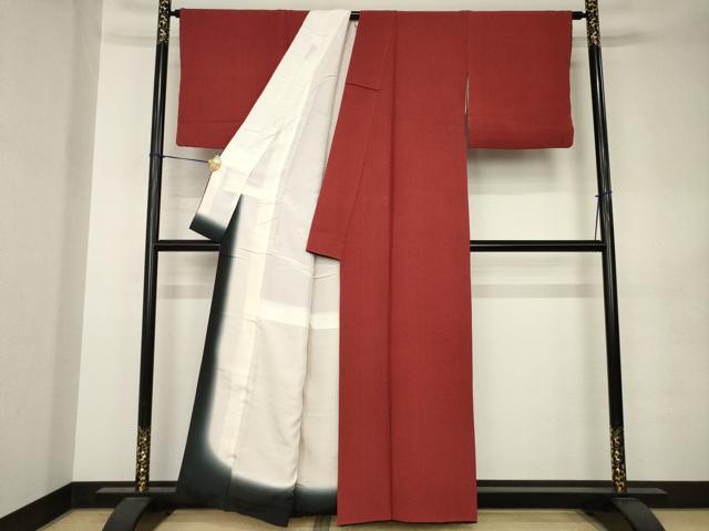 平和屋着物●江戸小紋 笹竹文 正絹 逸品 AABK0325ck