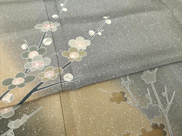 平和屋着物●訪問着 枝梅 暈し染め 正絹 逸品 AABK0340ck