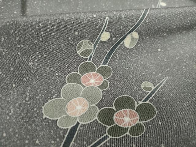 平和屋着物●訪問着 枝梅 暈し染め 正絹 逸品 AABK0340ck
