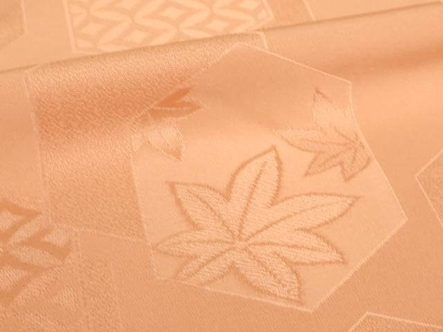 平和屋着物●上質な色無地 亀甲花地紋 東雲色 正絹 逸品 AABK0351ck