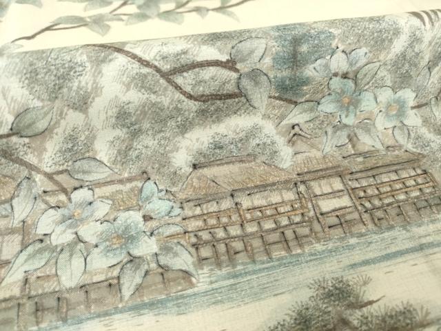 平和屋着物●本場大島紬 染大島 訪問着 作家物 長岡天満宮 正絹 逸品 未使用 AABK0356ck