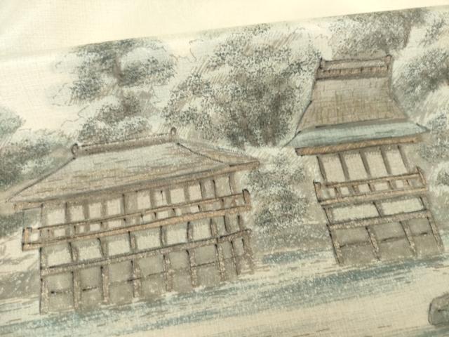 平和屋着物●本場大島紬 染大島 訪問着 作家物 長岡天満宮 正絹 逸品 未使用 AABK0356ck
