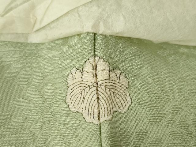 平和屋着物●上質な色無地 花尽くし地紋 岩井茶色 正絹 逸品 AABK0357ck