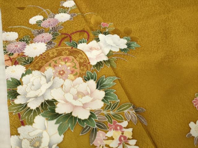 平和屋着物●豪華振袖 花鼓文 暈し染め 金彩 正絹 逸品 AABK0369ck
