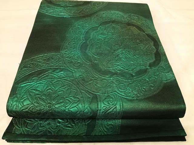 平和屋着物◎六通柄袋帯 鏡裏花文 金糸 正絹 逸品 AABK0415yx