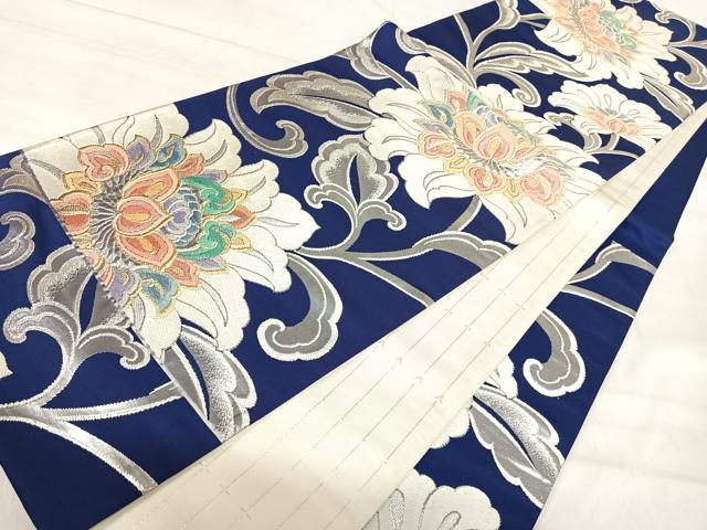 平和屋着物◎両面六通柄袋帯 唐織 更紗花文 金銀糸 正絹 逸品 AABK0450yx