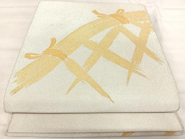 平和屋着物◎綴れ 太鼓柄袋帯 籬文 金銀糸 正絹 逸品 AABK0451yx