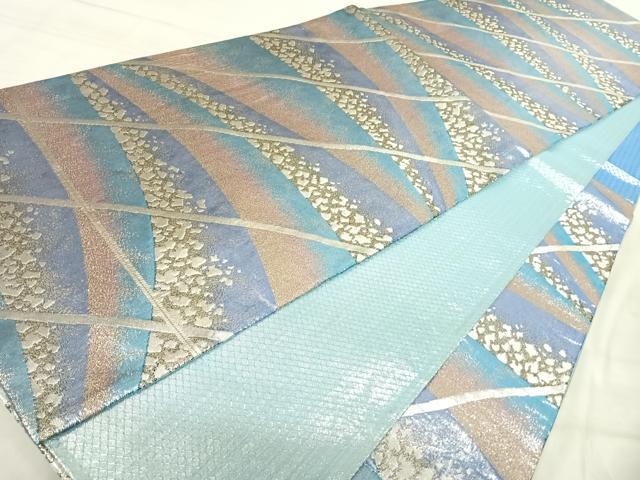 平和屋着物◎佐賀錦 六通柄袋帯 箔散らし文様 金銀糸 正絹 逸品 AABK0531yx