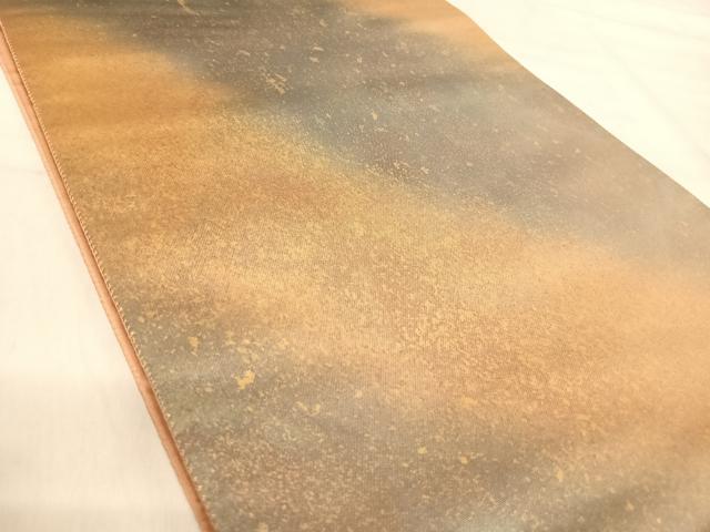 平和屋着物◎六通柄袋帯 霞文 金糸 引箔 正絹 逸品 AABK0557yx