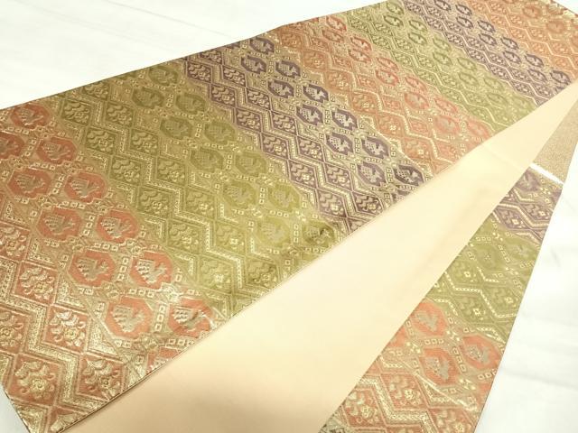 平和屋着物◎六通柄袋帯 有栖川文様 金糸 正絹 逸品 AABK0558yx