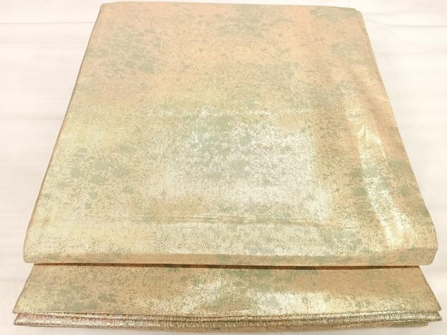 平和屋着物◎両面 六通柄袋帯 霞文 金糸 引箔 正絹 逸品 AABK0592yx