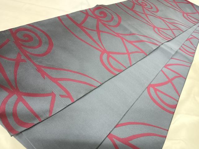 平和屋着物◎全通柄袋帯 幾何学文 紹紦 正絹 逸品 AABK0620yx