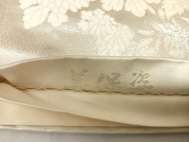 平和屋着物◎六通柄袋帯 唐織 美保姿 花鼓文 銀糸 正絹 逸品 AABK0688yx