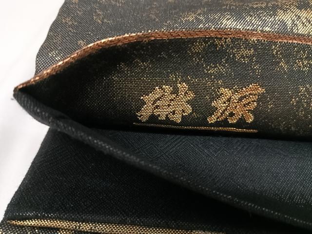 平和屋着物◎六通柄袋帯 唐織 琳派 花蝶文 金糸 正絹 逸品 AABK0698yx