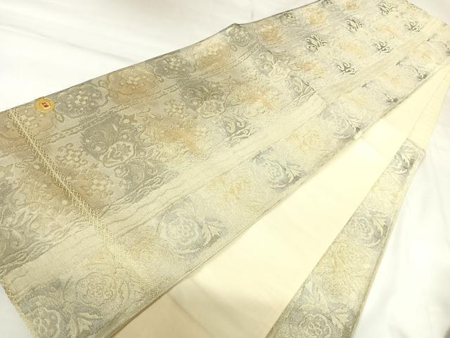 平和屋着物◎西陣 六通柄袋帯 飾花文 金糸 正絹 逸品 AABK0762yx