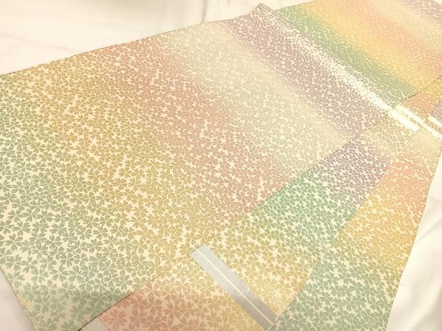 平和屋着物◎丸帯 桜 金銀糸 正絹 逸品 AABK0792yx