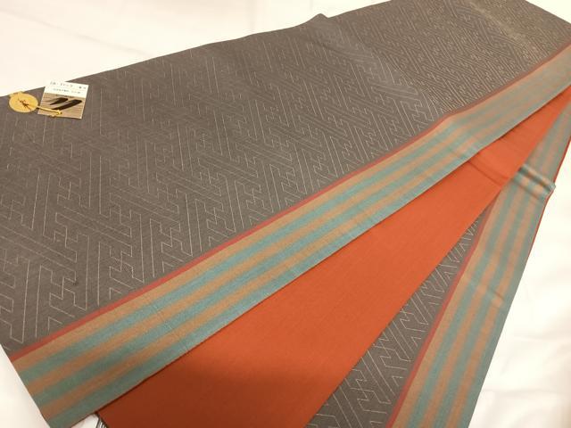 平和屋着物◎西陣 全通柄袋帯 紗綾型文 金糸 正絹 逸品 未使用 AABK0794yx