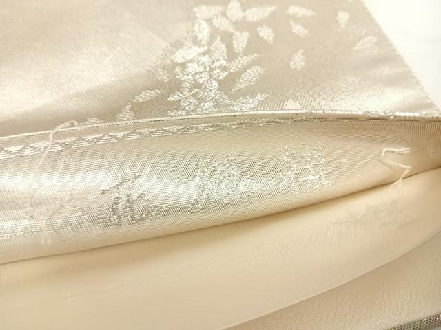 平和屋着物◎六通柄袋帯 紗摺箔 花模様 正絹 逸品 AABK0853yx