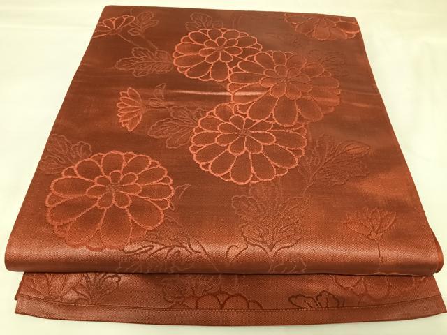 平和屋着物◎六通柄袋帯 草花文 正絹 逸品 AABK0868yx