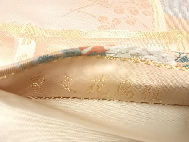 平和屋着物◎六通柄袋帯 唐織 曽文花鳥文 金銀糸 正絹 逸品 AABK0914yx