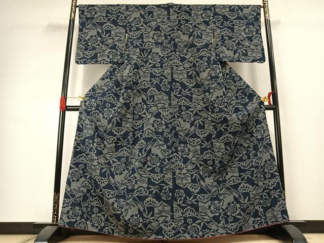 平和屋着物●上質な紬 松竹梅 正絹 逸品 AABK1001fy