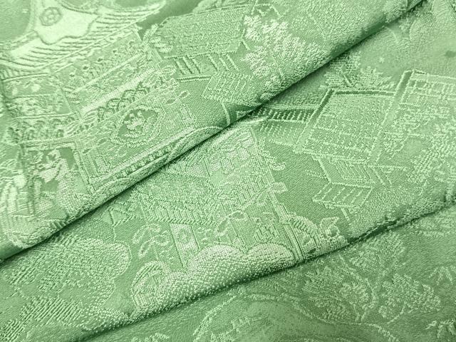 平和屋着物●色留訪問着 祇園祭 浅緑色 正絹 逸品 AABK1003fy