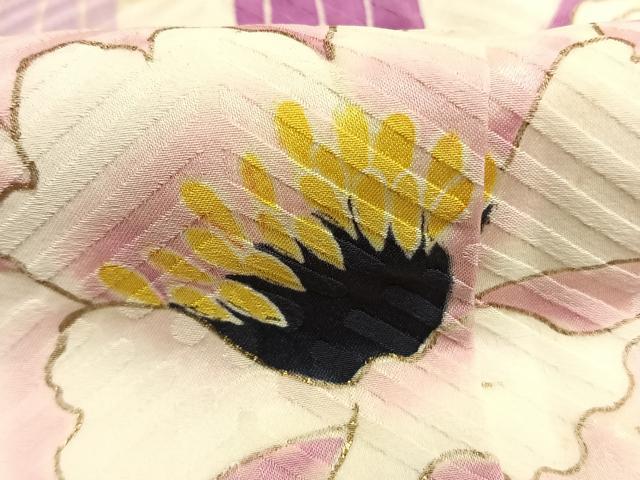 平和屋着物●豪華振袖 草花文 暈し染め 金彩 正絹 逸品 AABK1011fy