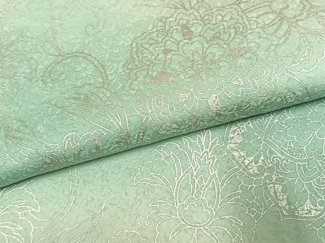 平和屋着物●京都 弥勒 MIROKU 訪問着 吉祥花唐草文 暈し染め 銀彩 正絹 逸品 未使用 AABK1027fy