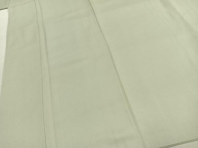 平和屋着物●上質な色無地 白緑色 正絹 逸品 AABK1041fy
