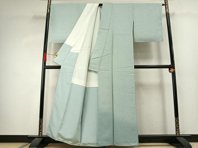 平和屋着物●色留訪問着 草花地紋 暈し染め 金通し地 正絹 逸品 未使用 AABK1059fy