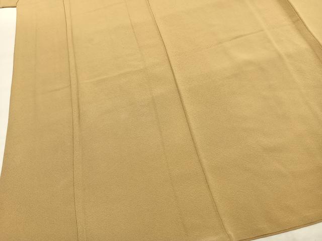 平和屋着物●上質な色無地 枯色 正絹 逸品 AABK1065fy