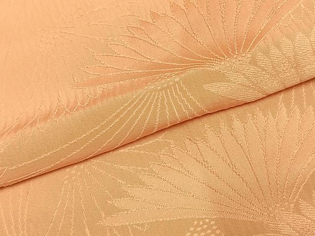 平和屋着物●上質な色無地 舞花地紋 一斤染色 正絹 逸品 AABK1069fy