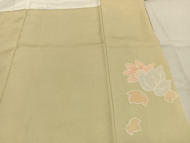 平和屋着物●訪問着 草花文 暈し染め 金彩 正絹 逸品 AABK1083fy