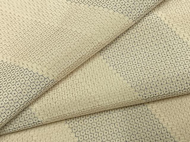 平和屋着物●本塩沢 110亀甲 斜縞 正絹 逸品 AABK1087fy