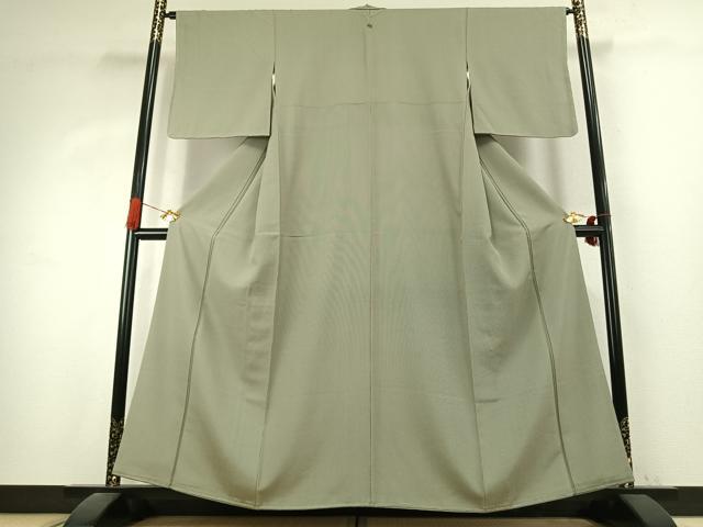 平和屋着物●江戸小紋 万筋 山葵色×老竹色 正絹 逸品 未使用 AABK1097fy