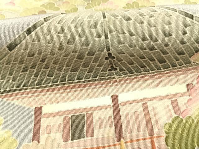 平和屋着物●本加賀友禅作家 西川健一 訪問着 風景文 暈し染め 正絹 逸品 AABK1100fy