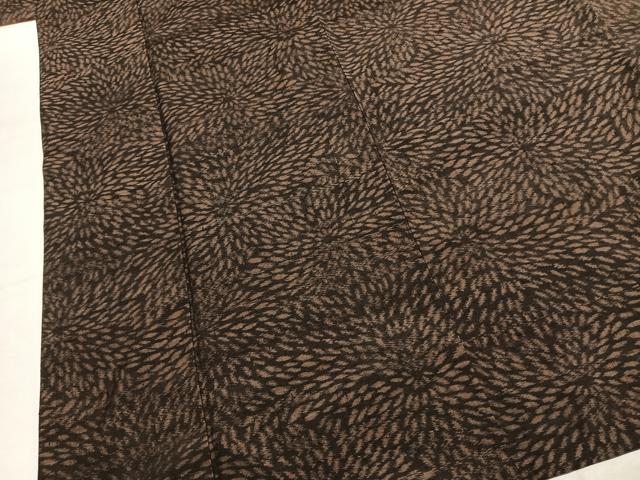平和屋着物●上質な紬 花尽くし 胴抜き仕立て 正絹 逸品 AABK1102fy