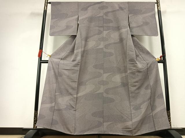 平和屋着物●江戸小紋 流水文 正絹 逸品 AABK1112fy